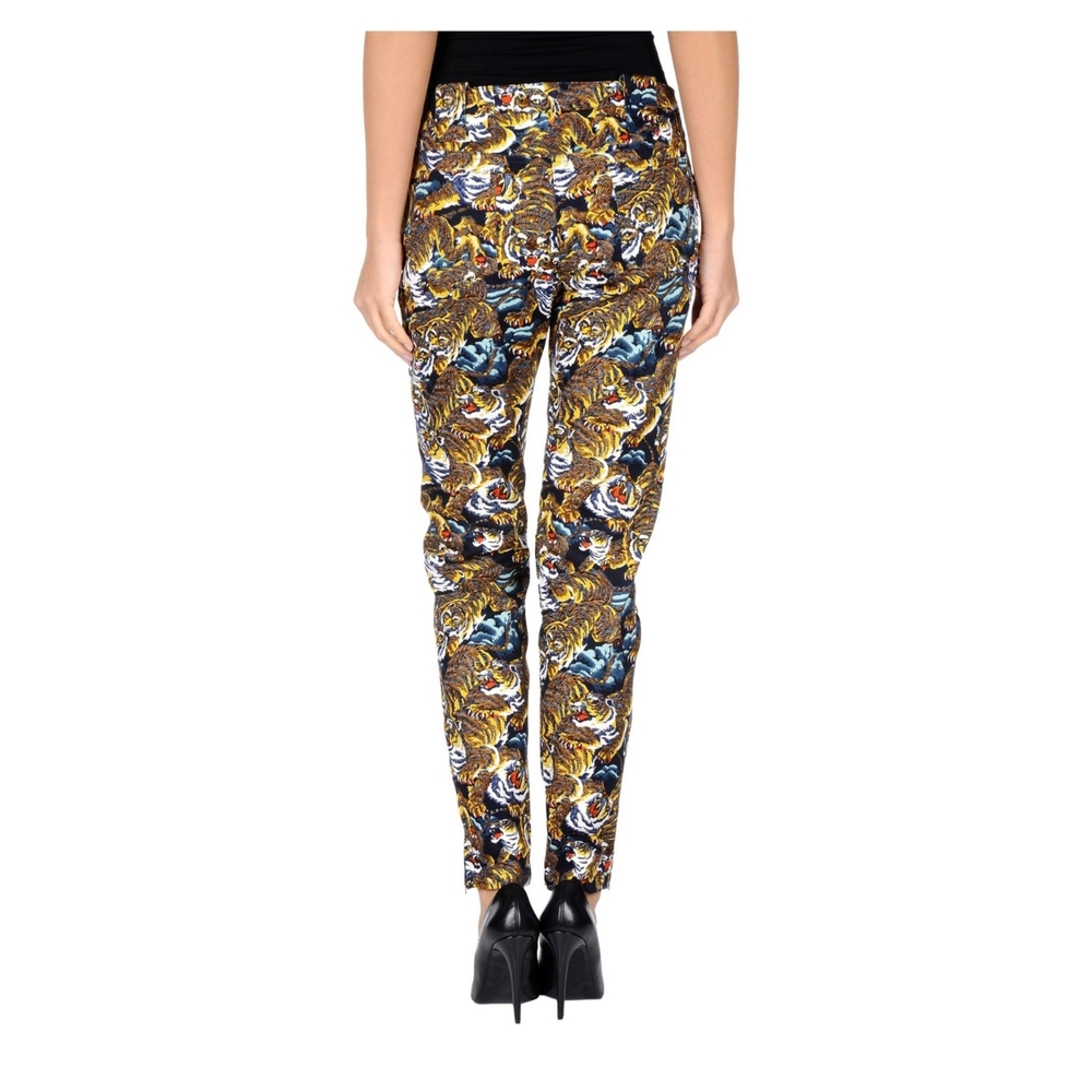 KENZO PARIS NWOT  Multicolor Flying Tiger Printed Denim Skinny Jeans - 42